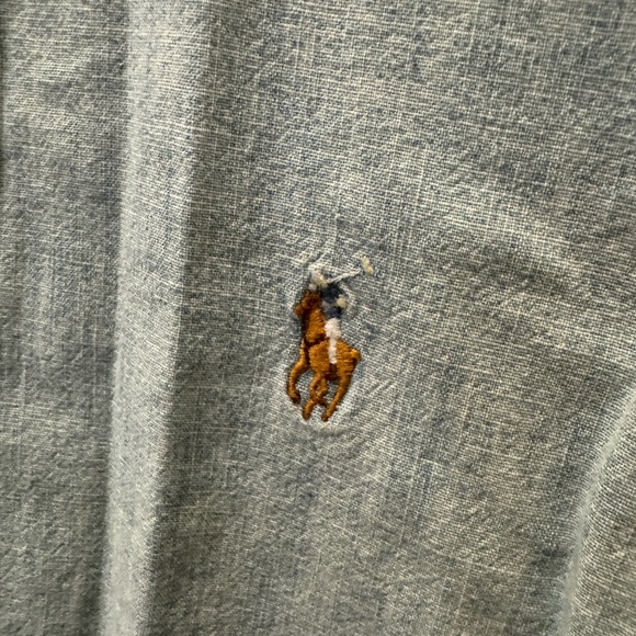 Ralph Lauren chambray denim color shirt - Size Medium - Picture 4 of 8